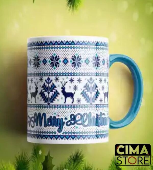 Mug pareja Set de 2 Mugs Navideños Personalizados - Interior de color