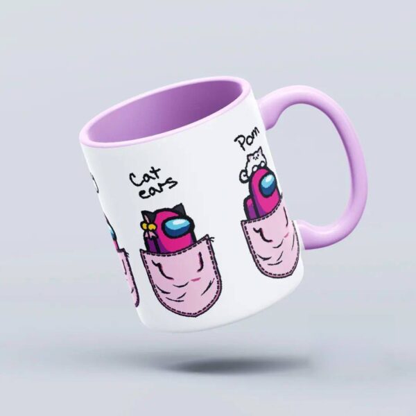 Mug pareja Set de 2 Mugs Navideños Personalizados - Interior de color - Image 4